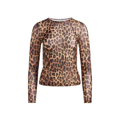 sheer leopard print top