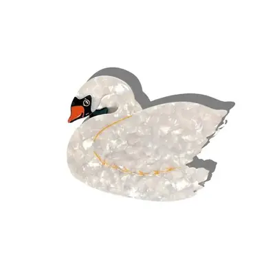 Swan hair clip