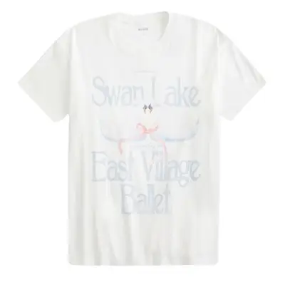 t-shirt with two swans and text