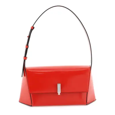 Salvatore Ferragamo Prisma Medium Geometric Shoulder Bag in red