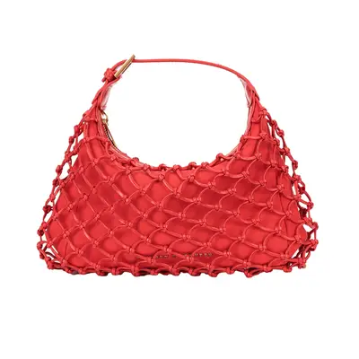Brandon Blackwood Madison Bag in red with knotted details