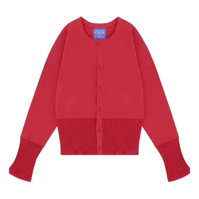 Artless Forever Easy Cardigan in cherry red