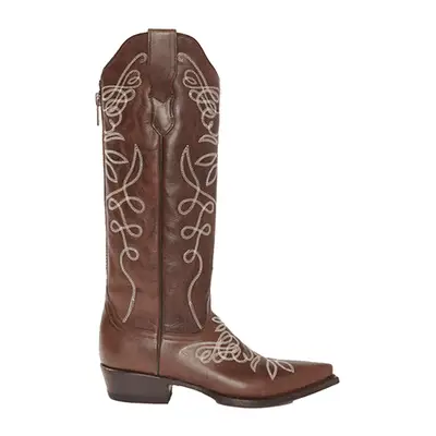 Stetson Adeline Burnished Brown Back Zip Cowboy Boot
