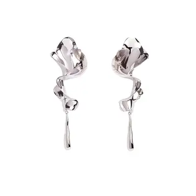 Khaite Tidal Earrings in silver