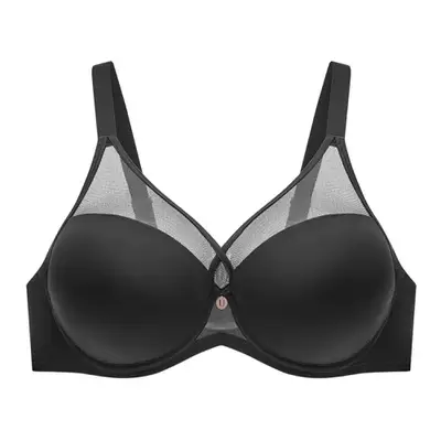Understance Peek-Proof T-Shirt Bra in black with sheer top