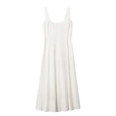 Gap Linen-Blend Midi Dress in white