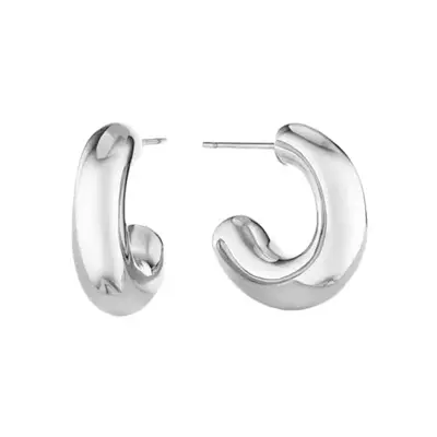 Soko Chunky Dash Hoops in silver