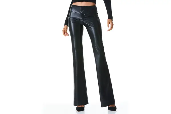 Alice + Olivia Vegan Leather Bootcut Pant