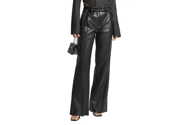 Manieredevoir Vegan Leather Rope Tie Trouser