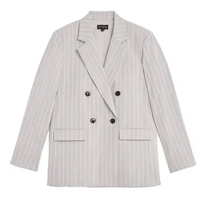 Loft Versa Striped Seasonless Double-Breasted Blazer
