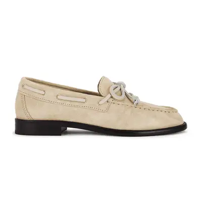 Rag & Bone Carter Boat Shoe in macademia cream suede