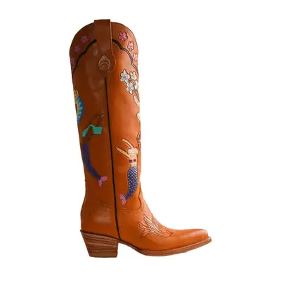 Brother Vellies Mermaid Doodle Cowboy Boots