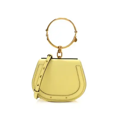 Chloe Calfskin Suede Small Nile Bracelet Bag in Lemonade