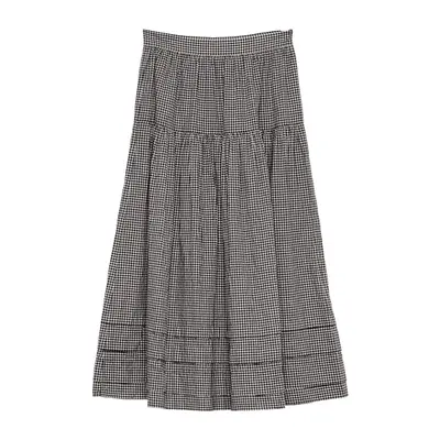 Doen Sebastiane Skirt in La Maddalena gingham black and white