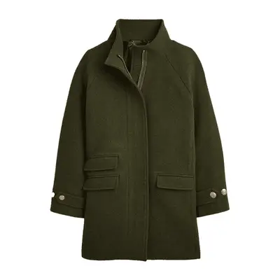 J.Crew Toscana Coat in Italian Stadium Cloth-Wool Blend in heather army green