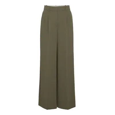 Aritzia The Effortless Pant in dark olive crepette