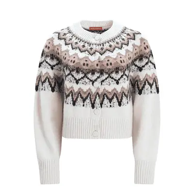 Altuzarra Barnum Fair Isle Sweater in off-white with neutral design