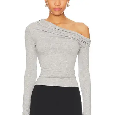 Afrm Bria Essential Top in heather gray