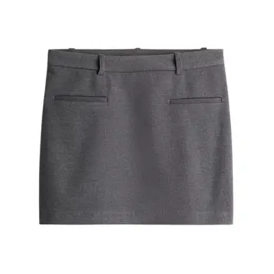 H&M Dressy Mini Skirt in dark gray melange