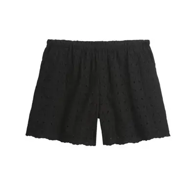 black cutout shorts