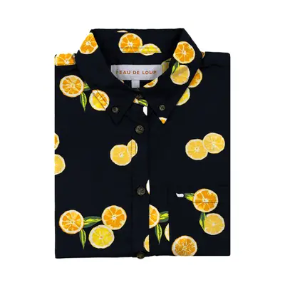 Kirrin Finch Blackwatch Dress Pants on model styled with matching blazer and lace-up black shoes