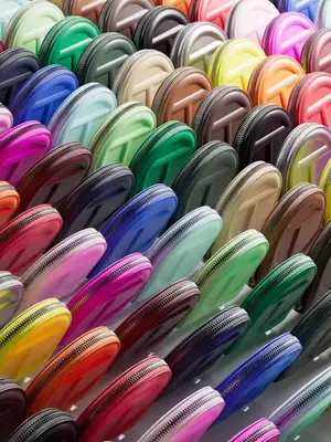 Assorted colorful Telfar wallets