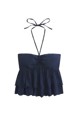 Hollister Tiered Halter Babydoll Top