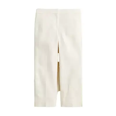 J.Crew Kate Capri Pant in stretch linen blend ivory