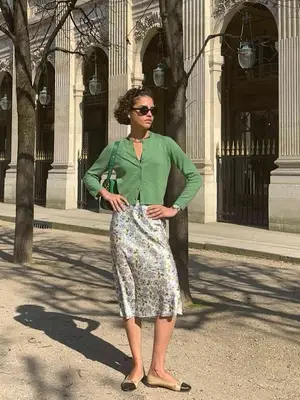 Staud Ollie Crackeld Metallic Shoulder Bag in silver chrome