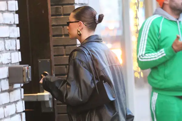 Hailey Bieber Freja NYC Black Shoulder Bag
