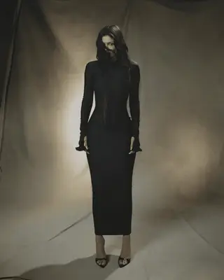 KHY x Dilara Findikoglu Long Sleeve Corset Dress