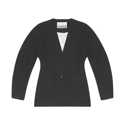 tailored Ganni blazer with two buttons