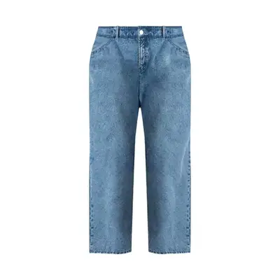 mid-wash baggy jeans