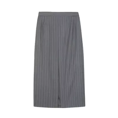pinstripe gray skirt