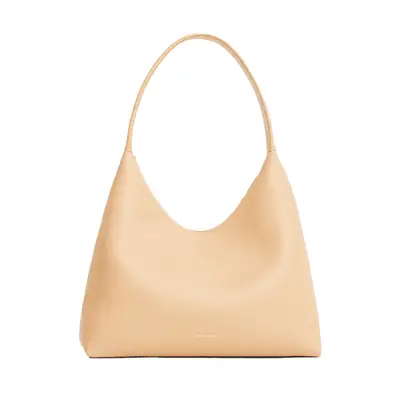 Mansur Gavriel Candy Hobo in sand off-white leather