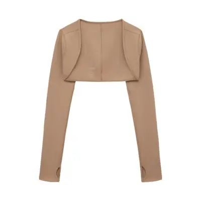 tan shrug jacket