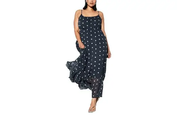 The Occasion by Old Navy Waist-Defined Chiffon Maxi Dress