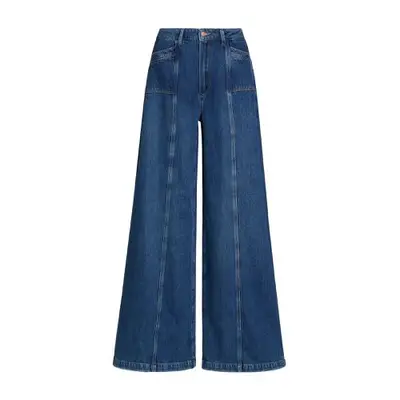 flared seamed jeans