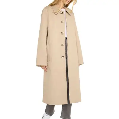 model wearing a trench coat