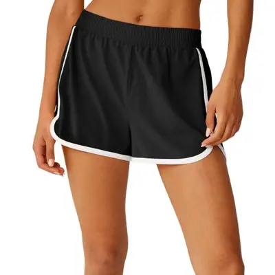 Beyond Yoga shorts with white contrast piping