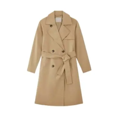 trench coat with a wide belt