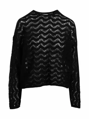 Naadam open-knit black sweater
