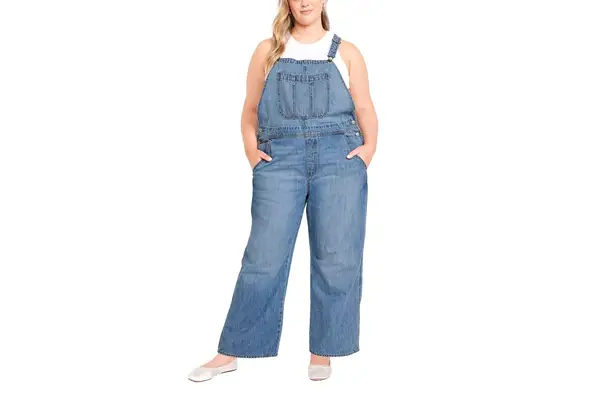 Old Navy Baggy Wide-Leg Jean Overalls