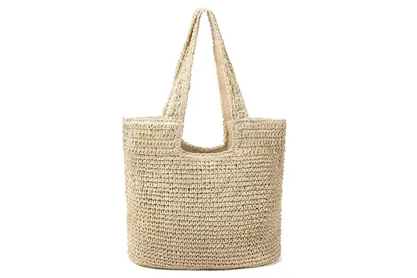 hatisan Straw Beach Bag for Women Summer Woven Beach Tote Bag Shoulder Handbags 