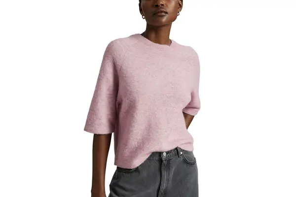 & Other Stories Boxy Alpaca Knit T-Shirt