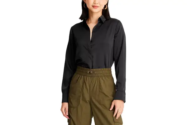 Target A New Day Long Sleeve Button-Front Shirt