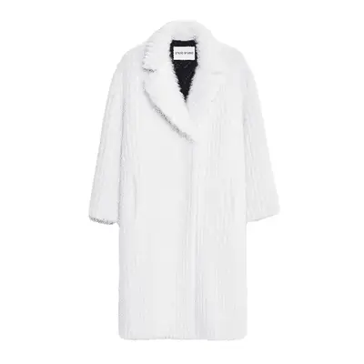 Stand Studio Genevieve Coat in off-white faux fur