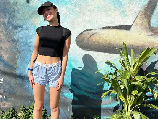 Olivia Rodrigo wearing boxers as shorts