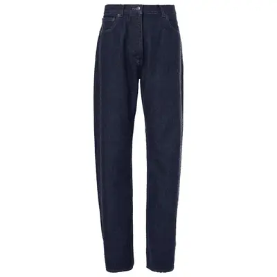 Good American The Weekender Carpenter Jeans cuffed on model