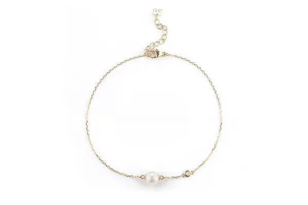 Mateo Gold Pearl and Diamond Dot Bracelet